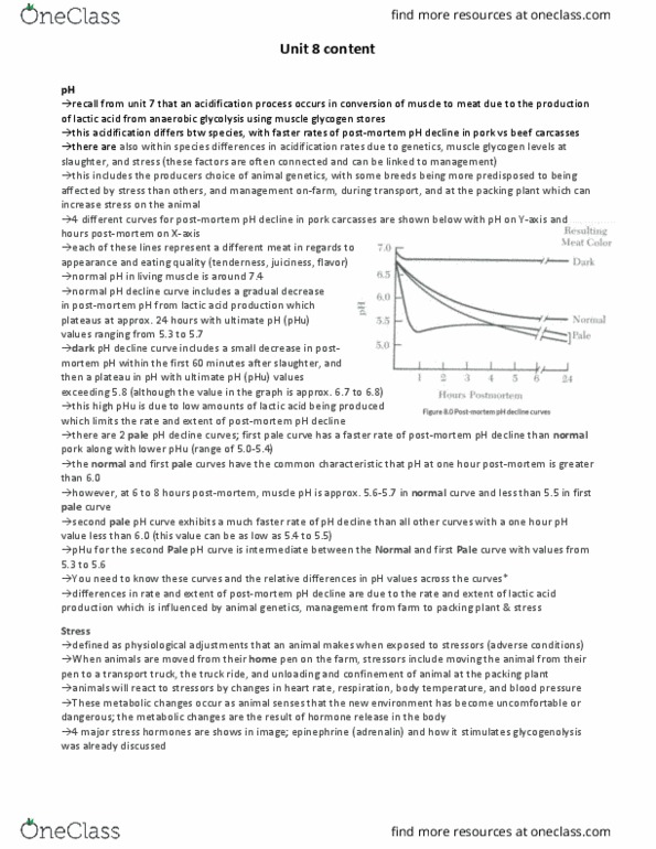 ANSC 2340 Chapter Notes - Chapter 8: Captive Bolt Pistol, Anaerobic Glycolysis, Myocyte thumbnail