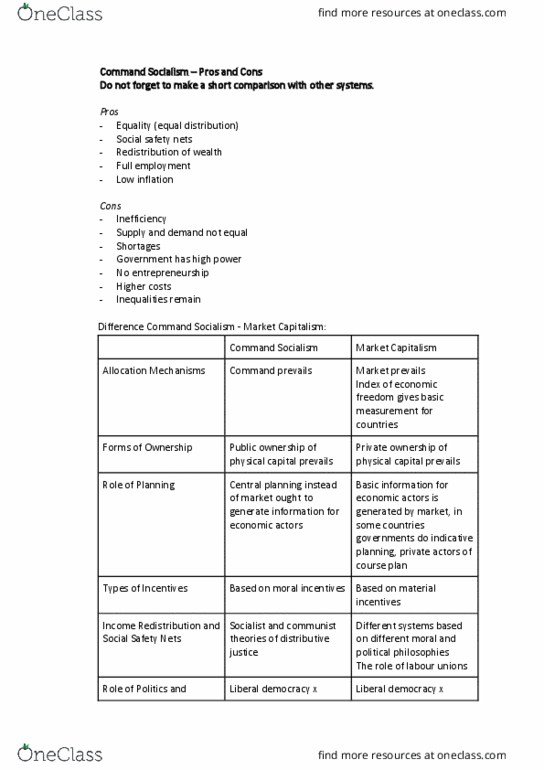 ECO 1305 Lecture Notes - Lecture 2: Totalitarianism, Economic Planning, Full Employment thumbnail