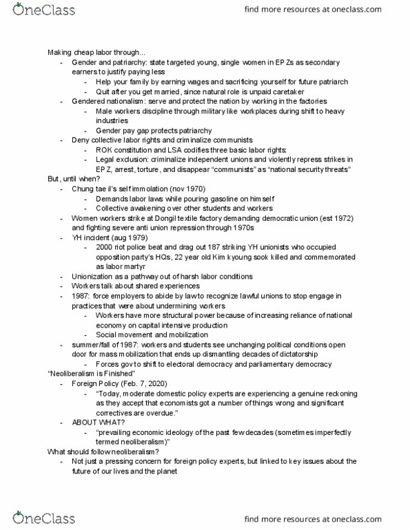 INTL DV 110 Lecture Notes - Lecture 7: Gender Pay Gap, Neoliberalism, Social Movement thumbnail