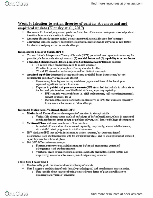 PSYC 480 Chapter Notes - Chapter 3: Hemostasis, Opioid, Emotional Dysregulation thumbnail