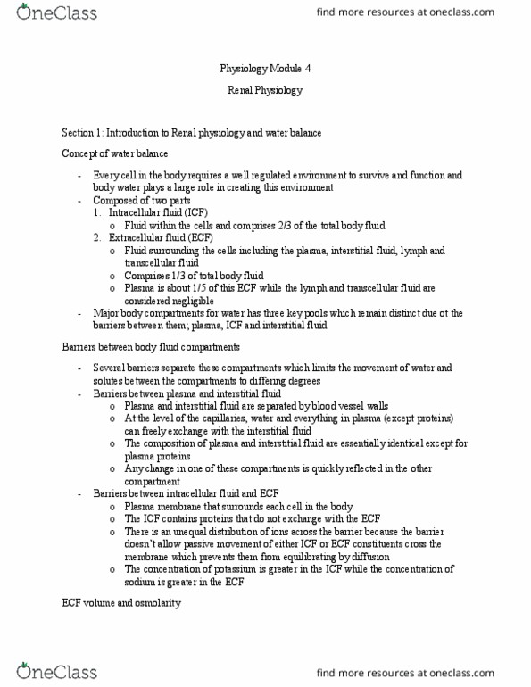 CHEM 282 Lecture Notes - Lecture 4: Connecting Tubule, Vascular Resistance, Collagen thumbnail