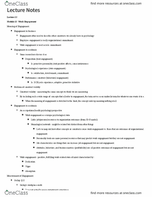 PSY 321 Lecture Notes - Lecture 12: Emotional Exhaustion, Confirmatory Factor Analysis, Nomological Network thumbnail