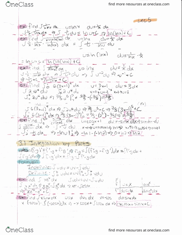 MTH 122 Lecture Notes - Lecture 5: Olx thumbnail