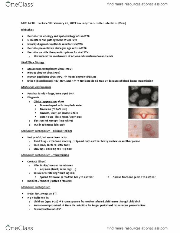 MICI 4218 Lecture Notes - Lecture 18: Current Literature, Electron Microscope, Dna Virus thumbnail