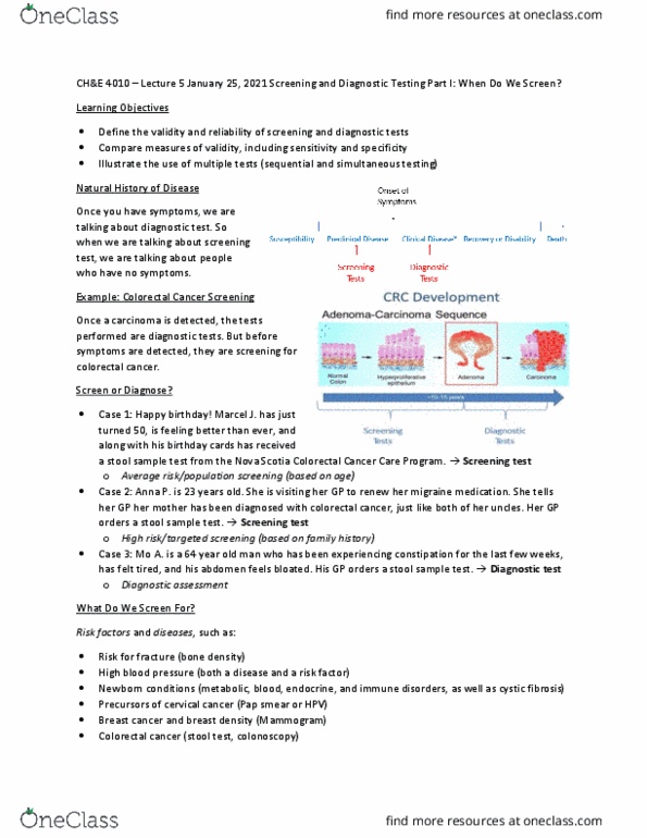 CH&E 4010 Lecture Notes - Lecture 5: Chemotherapy, Hypertension, Migraine thumbnail