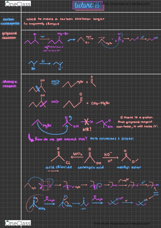 CHEM 2323 Lecture Notes - Lecture 13: Reagent, Mg T-Type, Grignard Reaction thumbnail