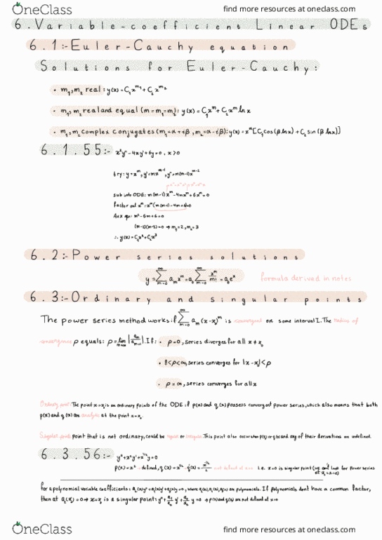 MATHS 2106 Lecture Notes - Lecture 6: Barn, Regular Singular Point thumbnail