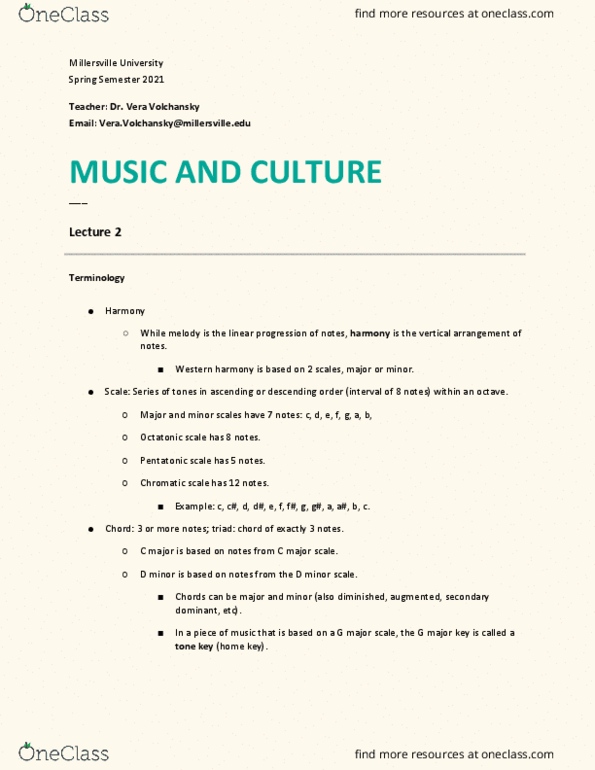 MUSI 100 Lecture Notes - Lecture 2: Octatonic Scale, Swan Lake, Nadezhda Von Meck thumbnail
