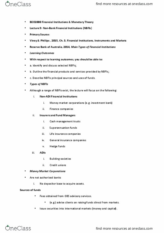 BEO2000 Lecture Notes - Lecture 9: Investment Fund, P200, Market Maker thumbnail