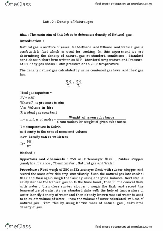 CHEMISTRY Lecture Notes - Lecture 1: Iter, Thermometer, Gas Constant thumbnail