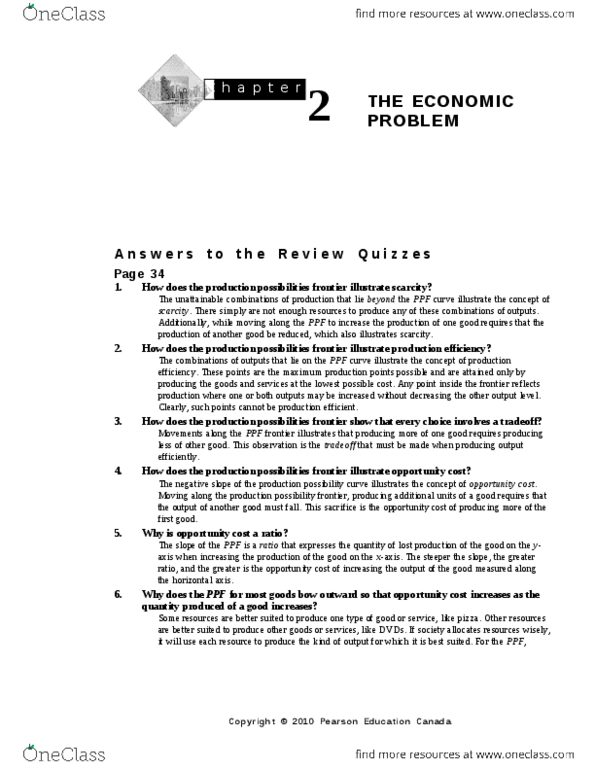 ECON 1010 Chapter Notes -Calends, Kilogram, Absolute Advantage thumbnail