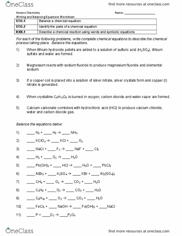 CHEM 4025 Study Guide - Summer 2021, Final - Sodium Bromide ...