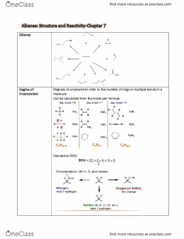 CHM136H1 Lecture Notes - Lecture 7: Chemical Formula, Alkene, Racemic Mixture thumbnail