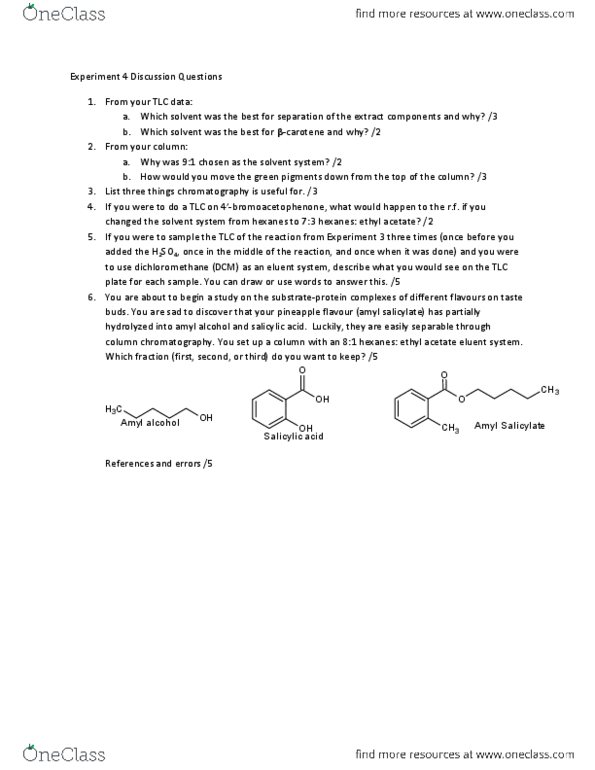 CHEM 282 Lecture Notes - Ethyl Acetate, Column Chromatography, Carotene thumbnail