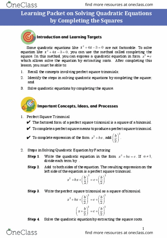 Mathematics MATH S-1a Chapter lesson 1: Sample-Learning-Packet-Math (1) thumbnail