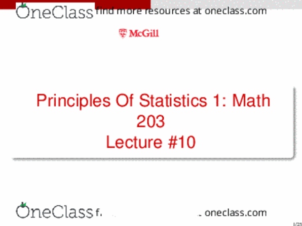 MATH 203 Lecture Notes - Probability Axioms, Blaise Pascal, Venn Diagram thumbnail