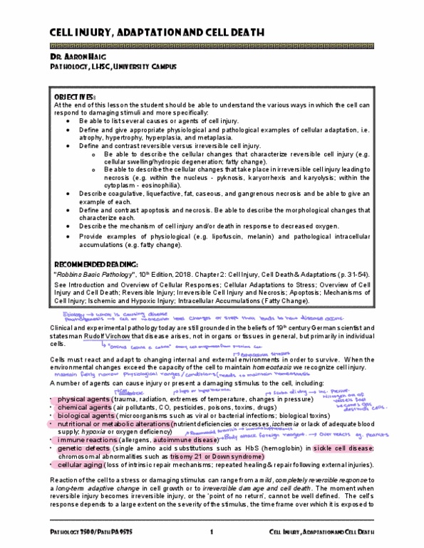 Pathology 3500 Lecture 2: thumbnail