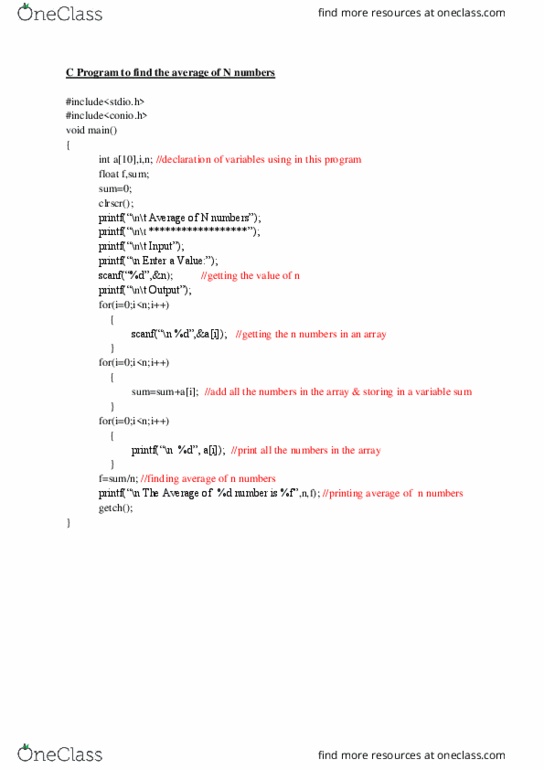 C PROGRAMMING Chapter Notes - Chapter Chapter 1: Scanf Format String thumbnail