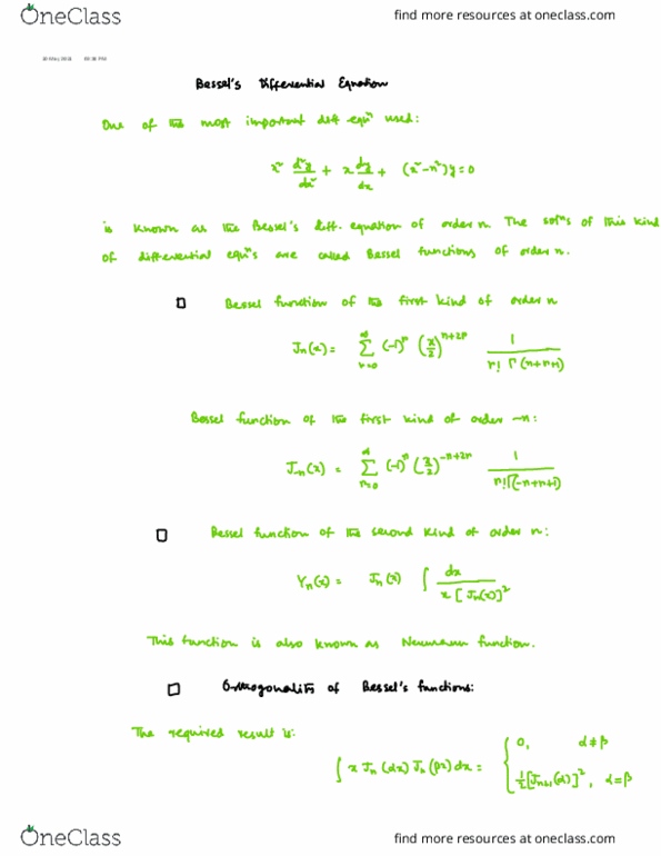 MAT2002 Lecture 7: BESSEL AND LEGENDRE DIFFERENTIAL EQUATIONS thumbnail