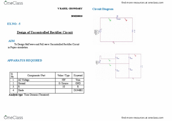 EEE1024 Lecture Notes - Lecture 1: Circuit Diagram, Rectifier, Voltage Source thumbnail