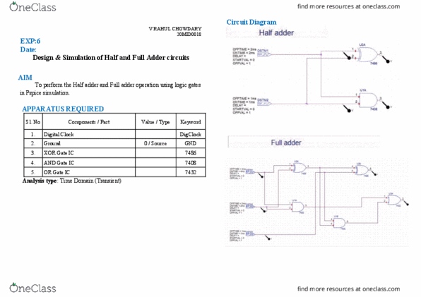EEE1024 Lecture Notes - Lecture 1: Xor Gate, Circuit Diagram, Or Gate thumbnail