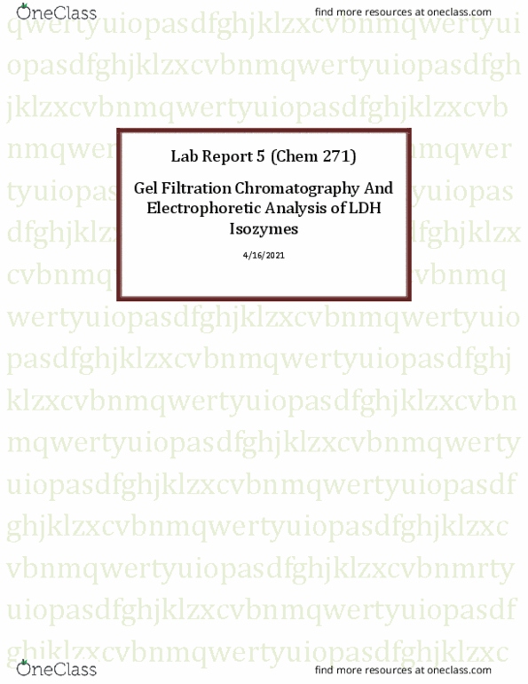 CHEM 271 Chapter Notes - Chapter Lab 5: Calibration Curve, James Joyce, Dissociation Constant thumbnail