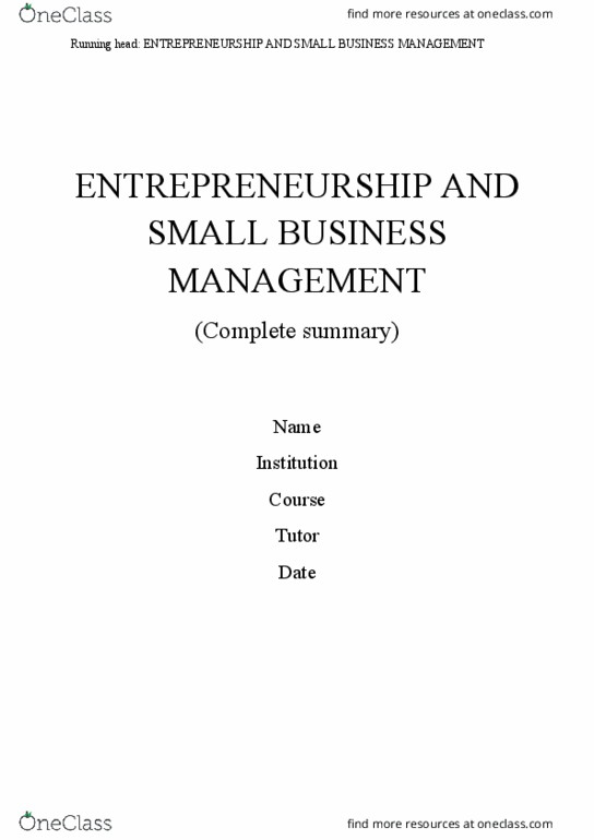 Economics ECON E - 1600 Lecture 1: ESBM Entrepreneurship-and-Small-Business-Management-_summary_ thumbnail