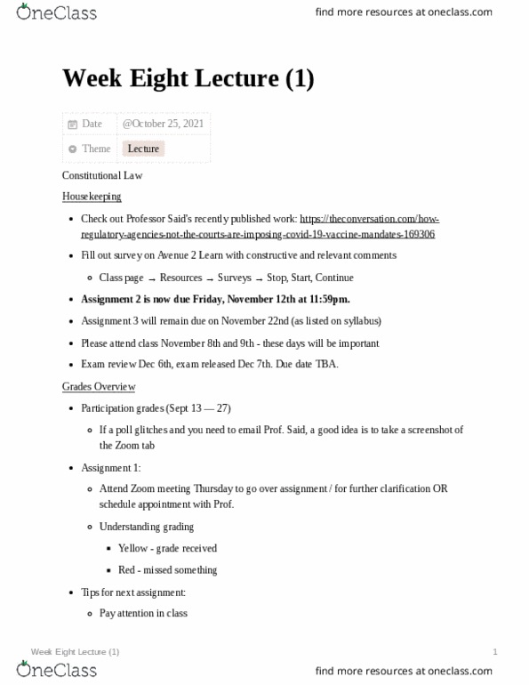 POLSCI 3CL3 Lecture Notes - Lecture 15: Pith thumbnail