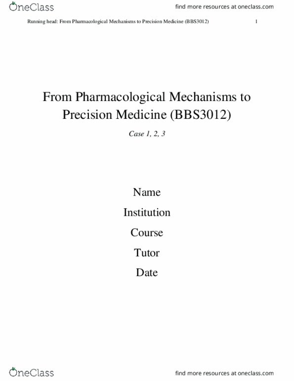 Medical Sciences 250ab Lecture Notes - Lecture 1: Pharmacology, Duodenum, Genetic Variation thumbnail