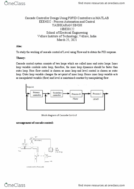 EEE4032 Lecture Notes - Lecture 6: Pid Controller, Matlab thumbnail