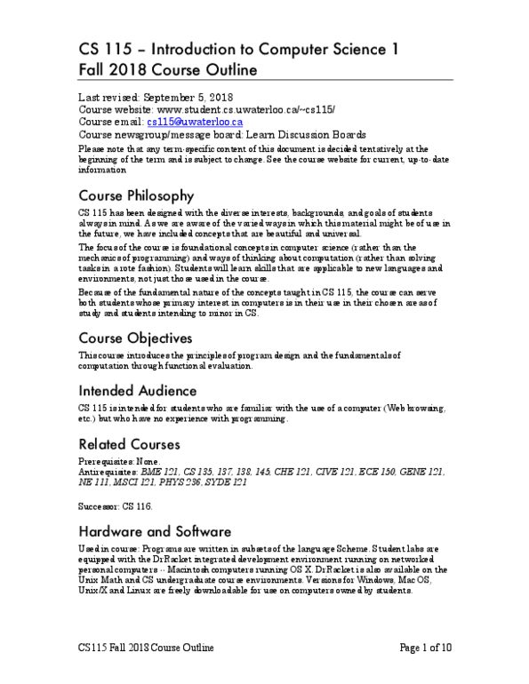 Syllabus for CS115 John Akinyemi thumbnail