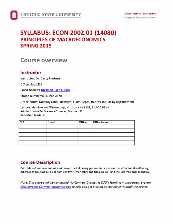 Syllabus for ECON 2002.01 Darcy A Hartman thumbnail