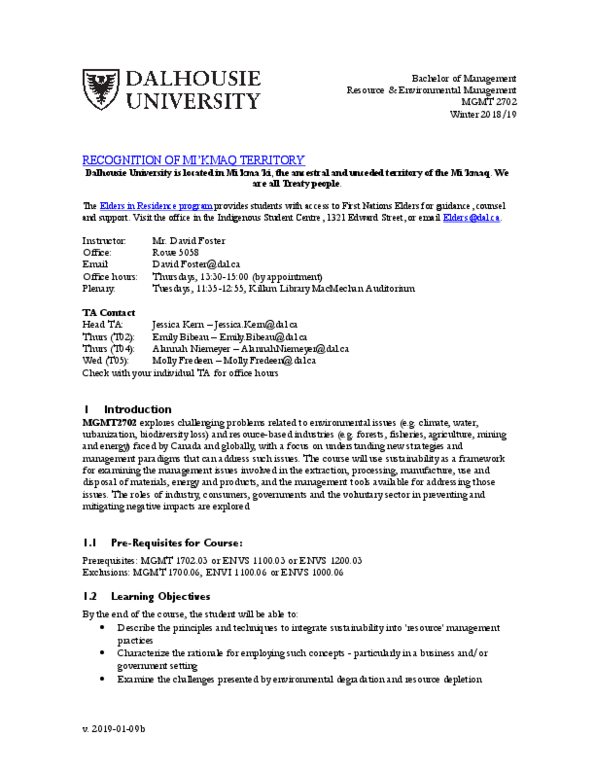 Syllabus for MGMT 2702 Foster D. thumbnail