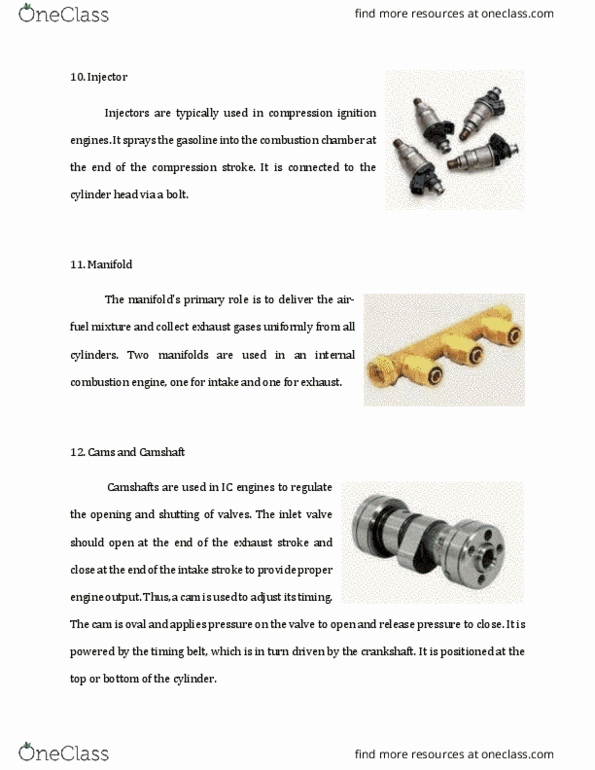 ME 4012 Lecture Notes - Camshaft, Internal Combustion Engine, Cylinder Head thumbnail