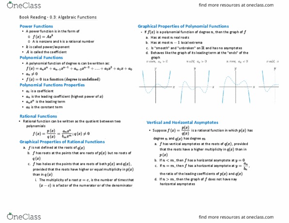 MATA31H3 Lecture Notes - Lecture 1: Coefficient, Asymptote, Rational Number thumbnail