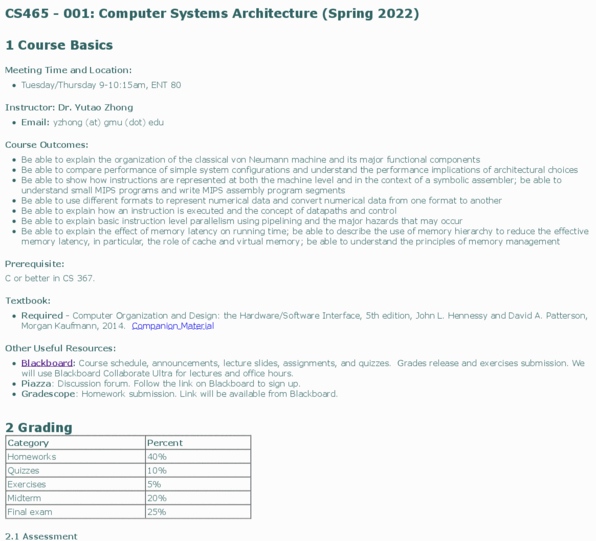 CS 465: CS 465 Syllabus - Spring 2022 thumbnail