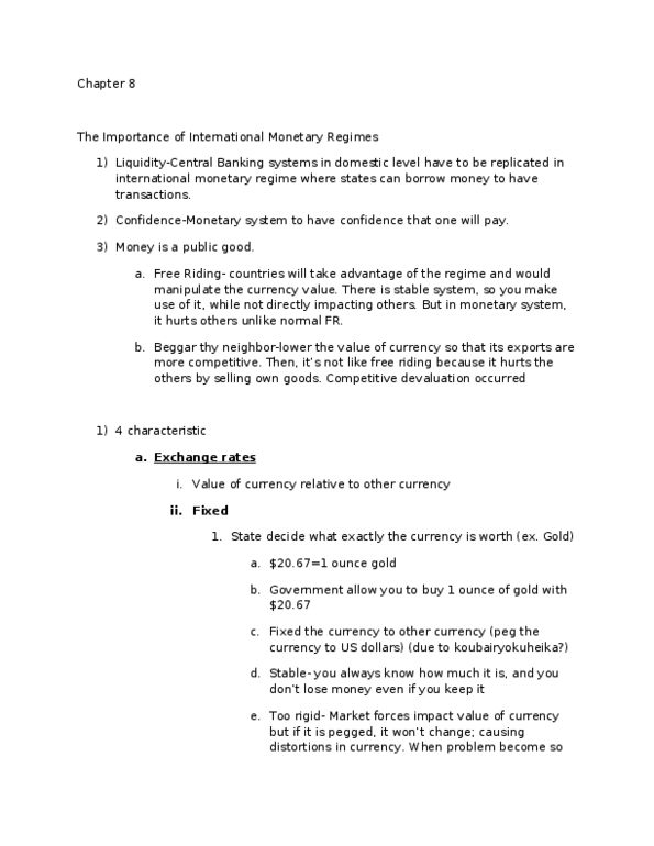 POLI 243 Chapter Notes -Special Drawing Rights, Managed Float Regime, Capital Control thumbnail
