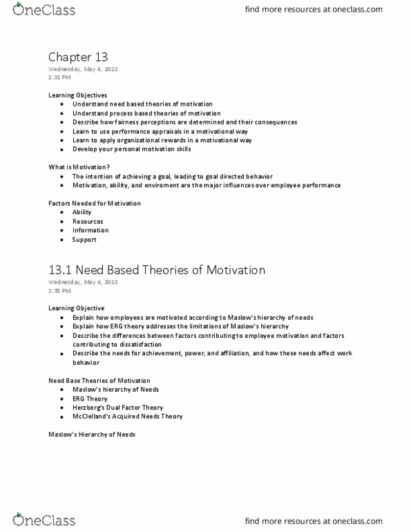 BUAD 200 Lecture 13: Chapter 13 Notes thumbnail