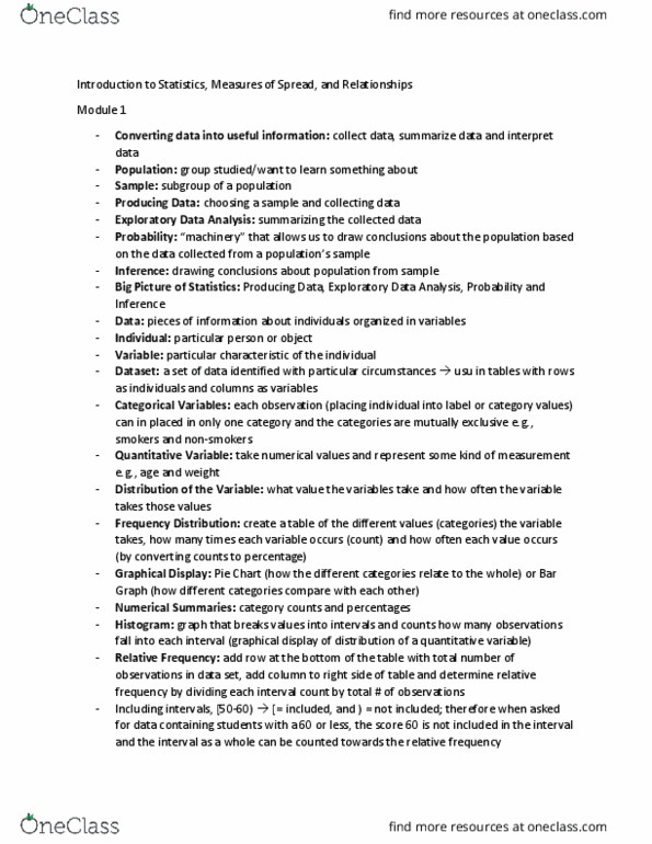 PSYCH292 Lecture Notes - Exploratory Data Analysis, Statistic, Histogram thumbnail