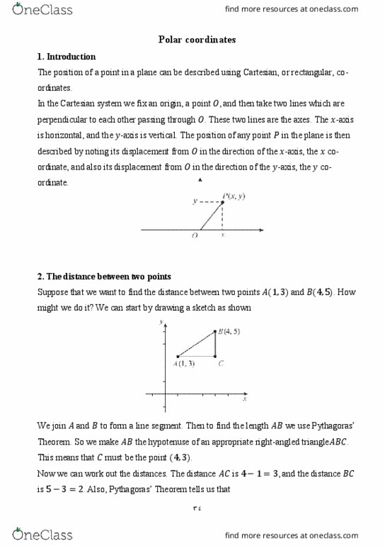 MAT 121 Lecture Notes - Hypotenuse, Abscissa And Ordinate, Hyperbola thumbnail