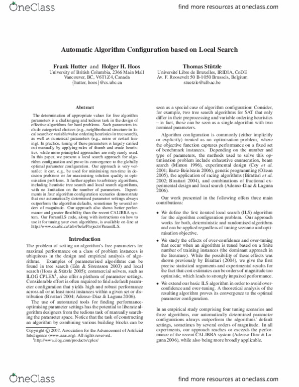 AAS 390 Chapter Notes - Chapter 1: Université Libre De Bruxelles, Search Algorithm, Tree Traversal thumbnail