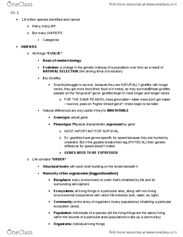 BIOL 1201 Lecture Notes - Chloroplast, Opiate, Evaporation thumbnail