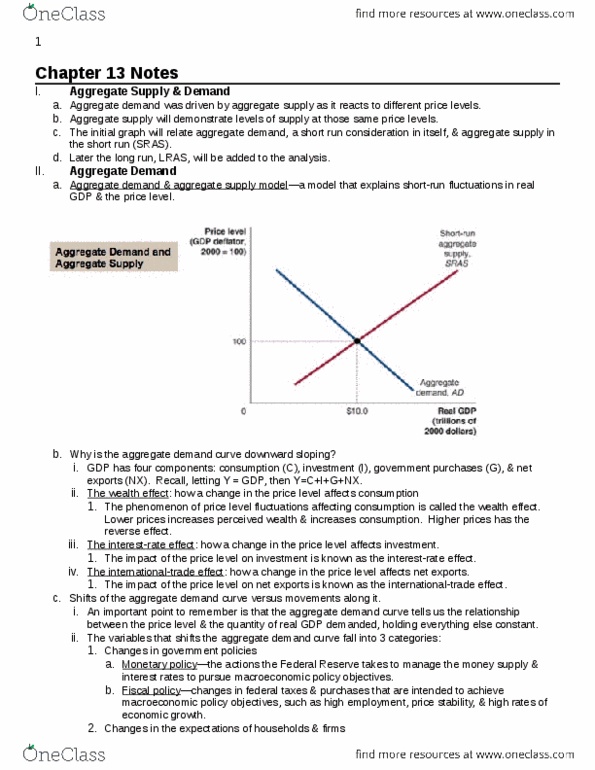 ECON 2010 Lecture Notes - Stock Market Bubble, Deflation, Supply Shock thumbnail