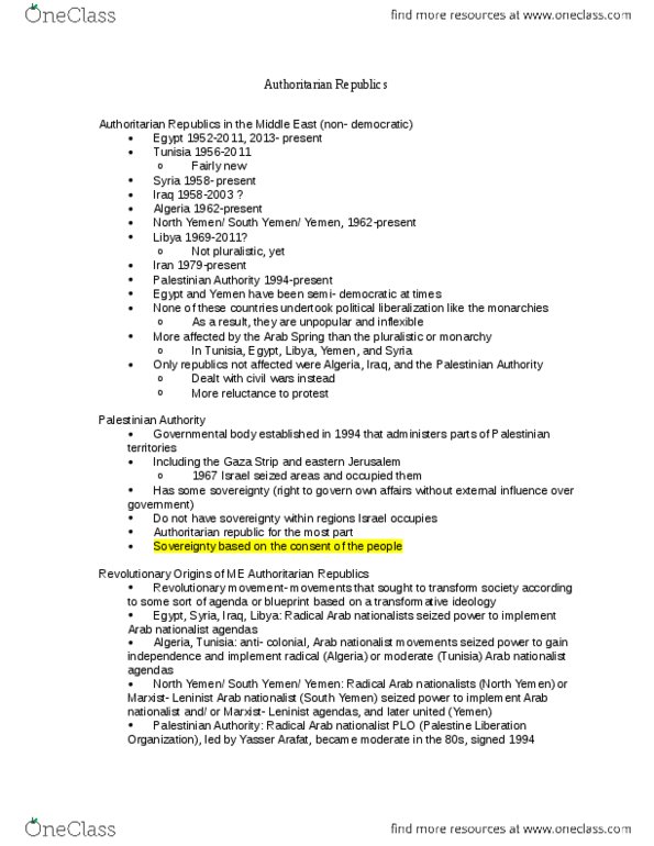 POLI 4059 Lecture Notes - Muammar Gaddafi, Green Algeria Alliance, Food Riot thumbnail