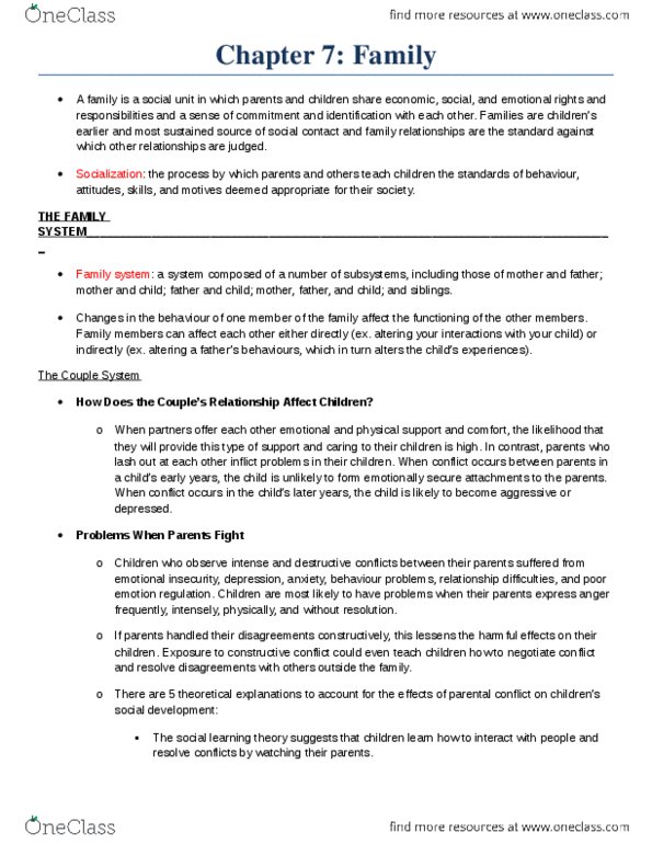 PSY311H5 Chapter Notes - Chapter 7: Family Values, Corporal Punishment, Median Income thumbnail