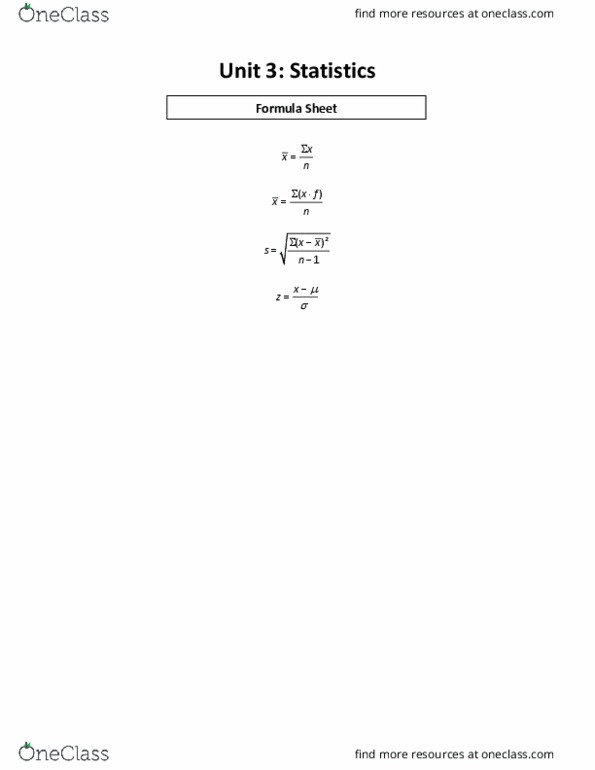 MAT 142 Chapter Notes -Frequency Distribution thumbnail