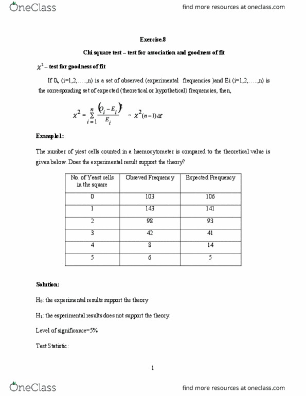 STATISTICS Lecture Notes - Hemocytometer, Test Statistic, Muskmelon thumbnail