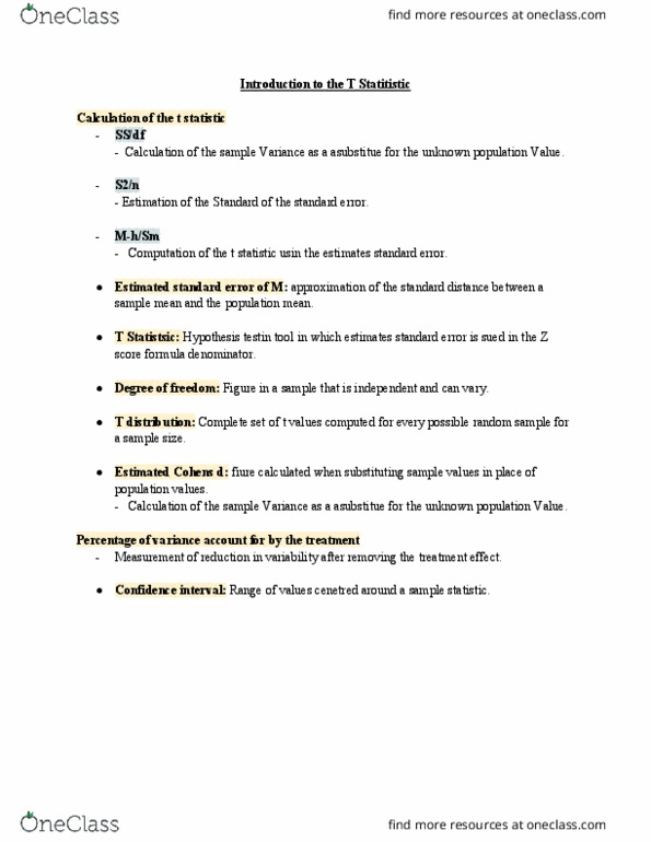 PSY-380 Lecture Notes - Improper Rotation, Statistic, Confidence Interval thumbnail