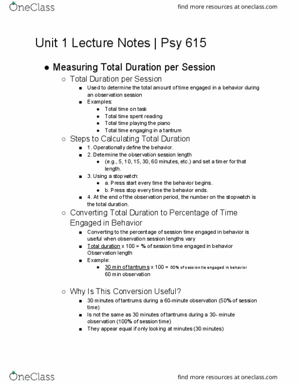 PSYC 616 Lecture Notes - Stopwatch, Tantrum, Psy thumbnail