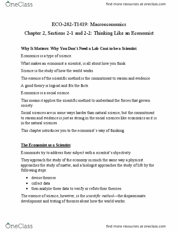 ECO202 Lecture Notes - Scientific Method, Congressional Budget Office, Cash Register thumbnail